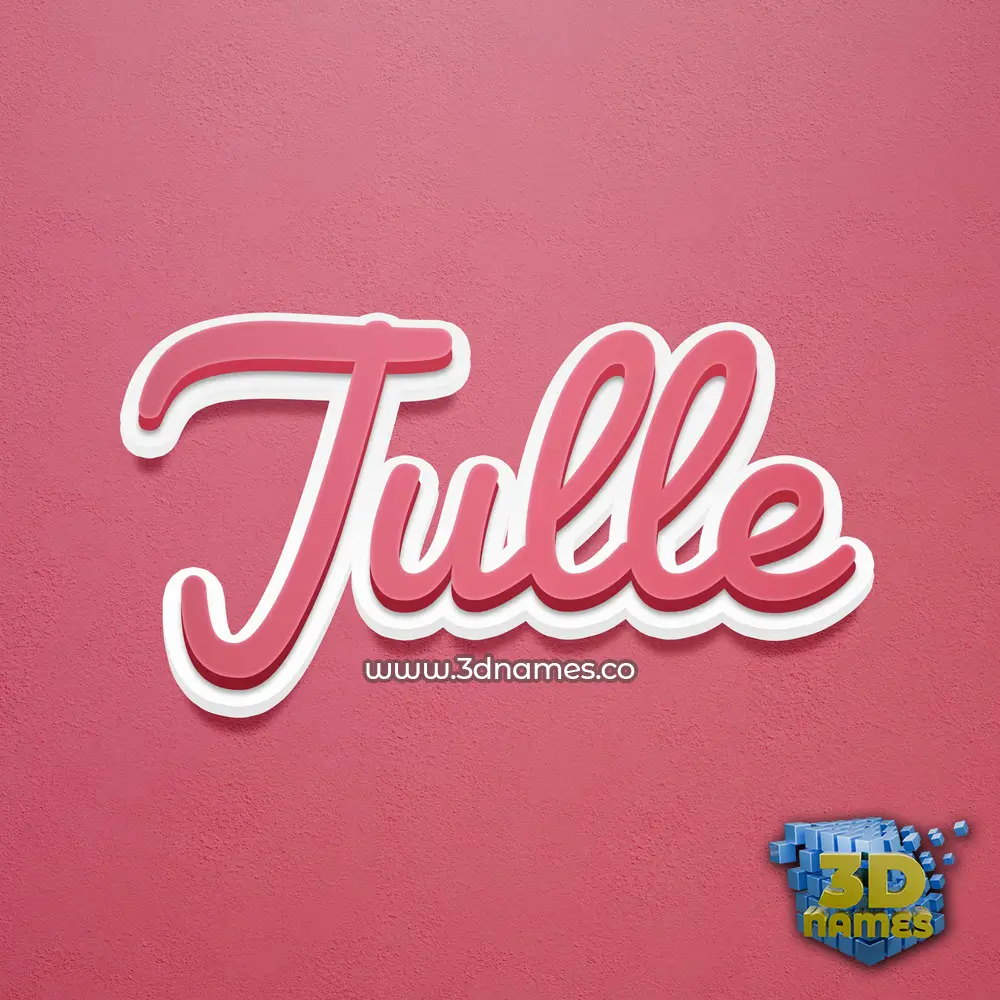julle in Red Scribble style - 3D name wallpaper