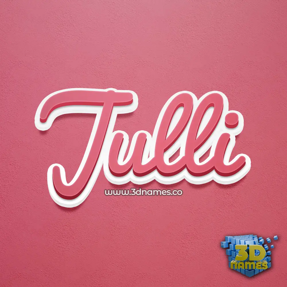julli in Red Scribble style - 3D name wallpaper