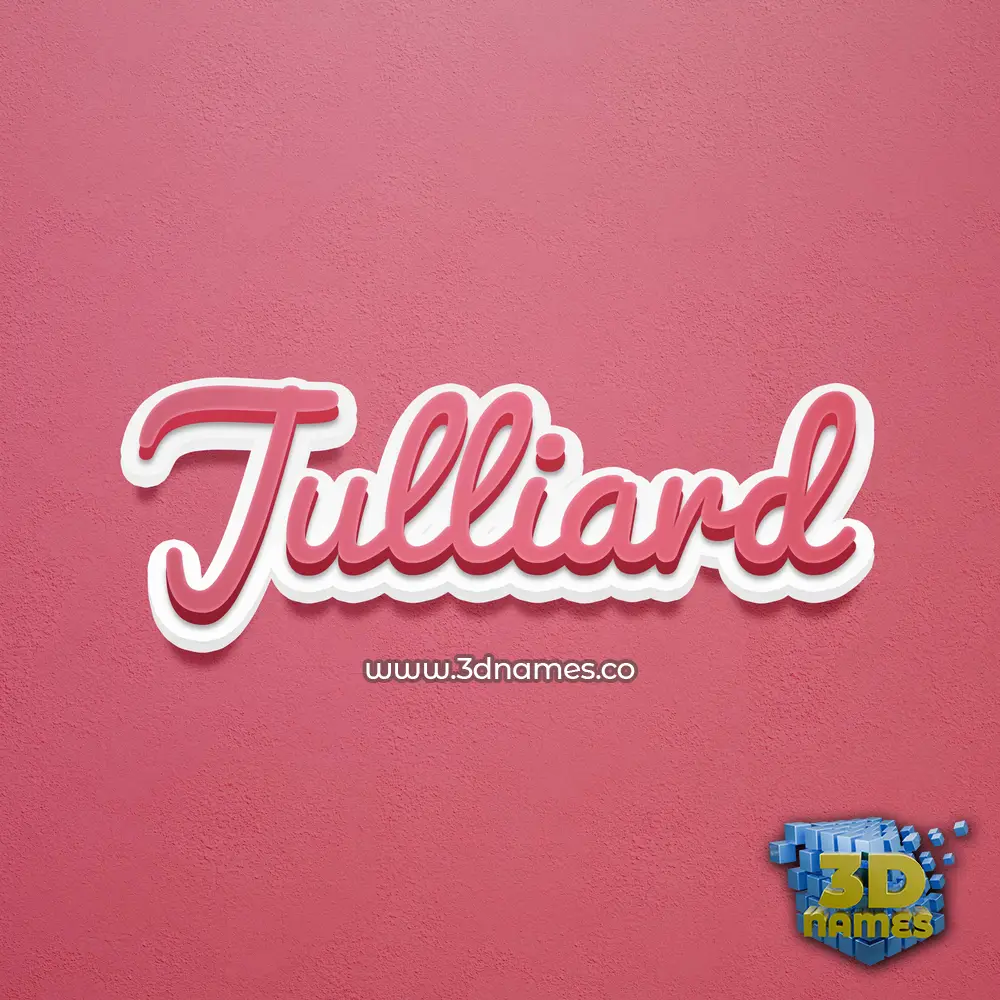 julliard in Red Scribble style - 3D name wallpaper