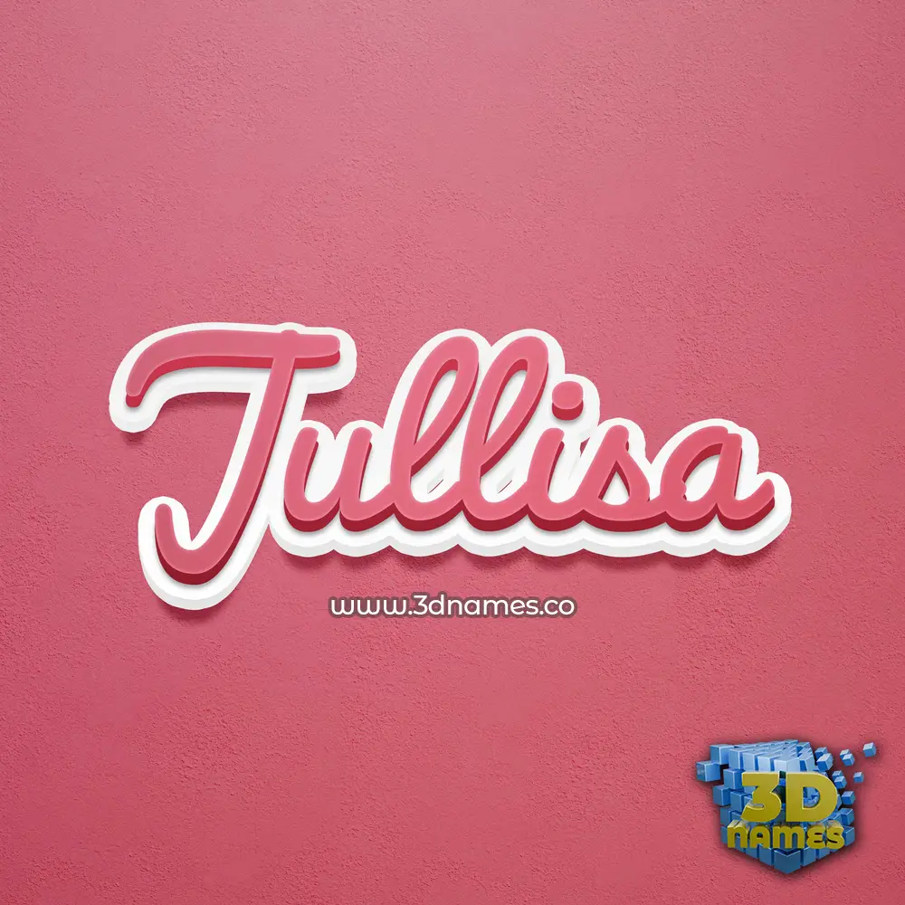 jullisa in Red Scribble style - 3D name wallpaper