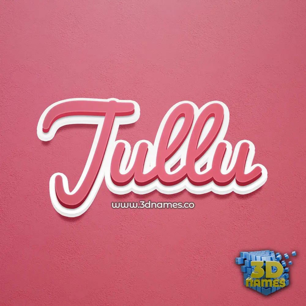 jullu in Red Scribble style - 3D name wallpaper