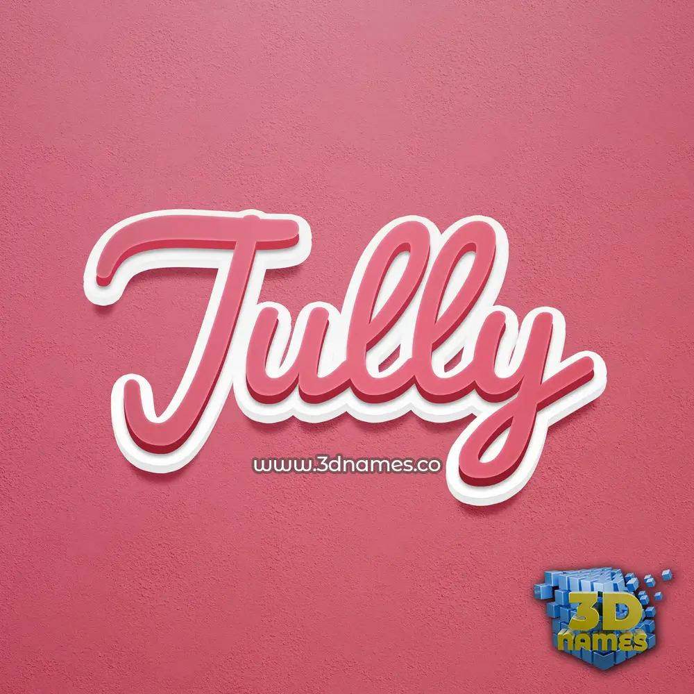 jully in Red Scribble style - 3D name wallpaper