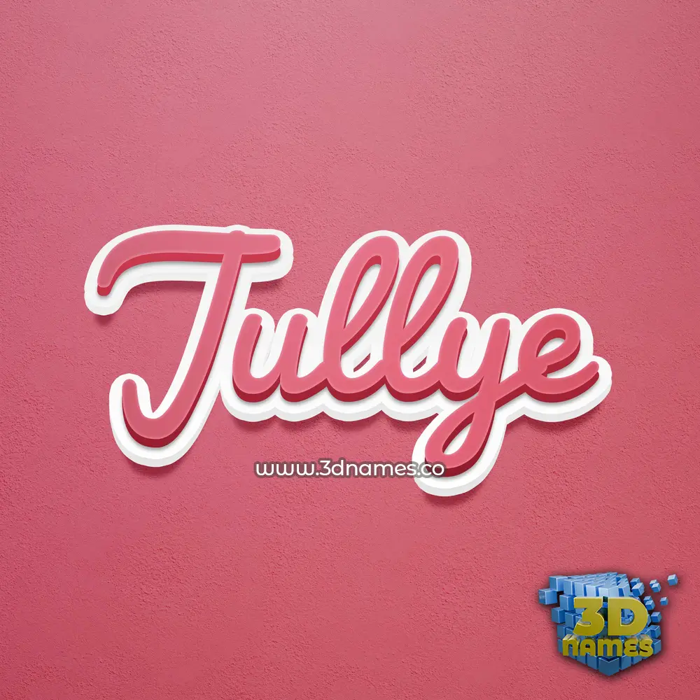 jullye in Red Scribble style - 3D name wallpaper