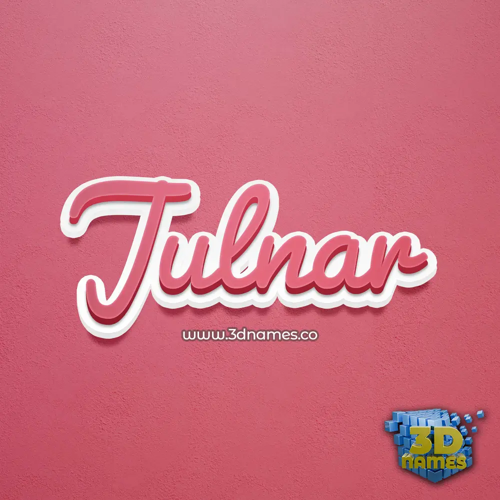 julnar in Red Scribble style - 3D name wallpaper