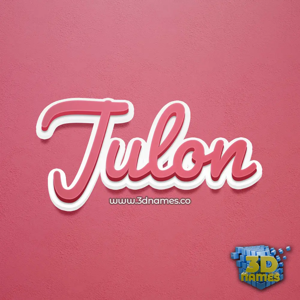 julon in Red Scribble style - 3D name wallpaper