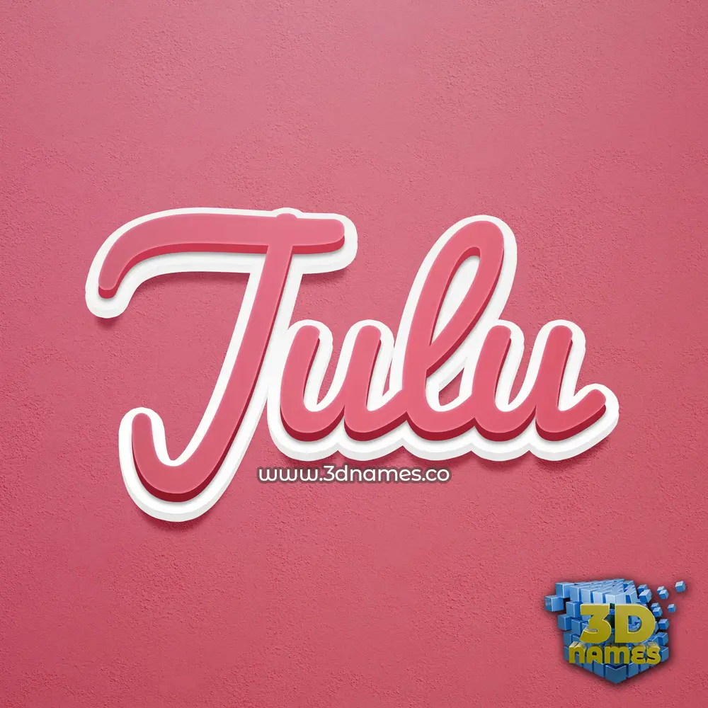 julu in Red Scribble style - 3D name wallpaper