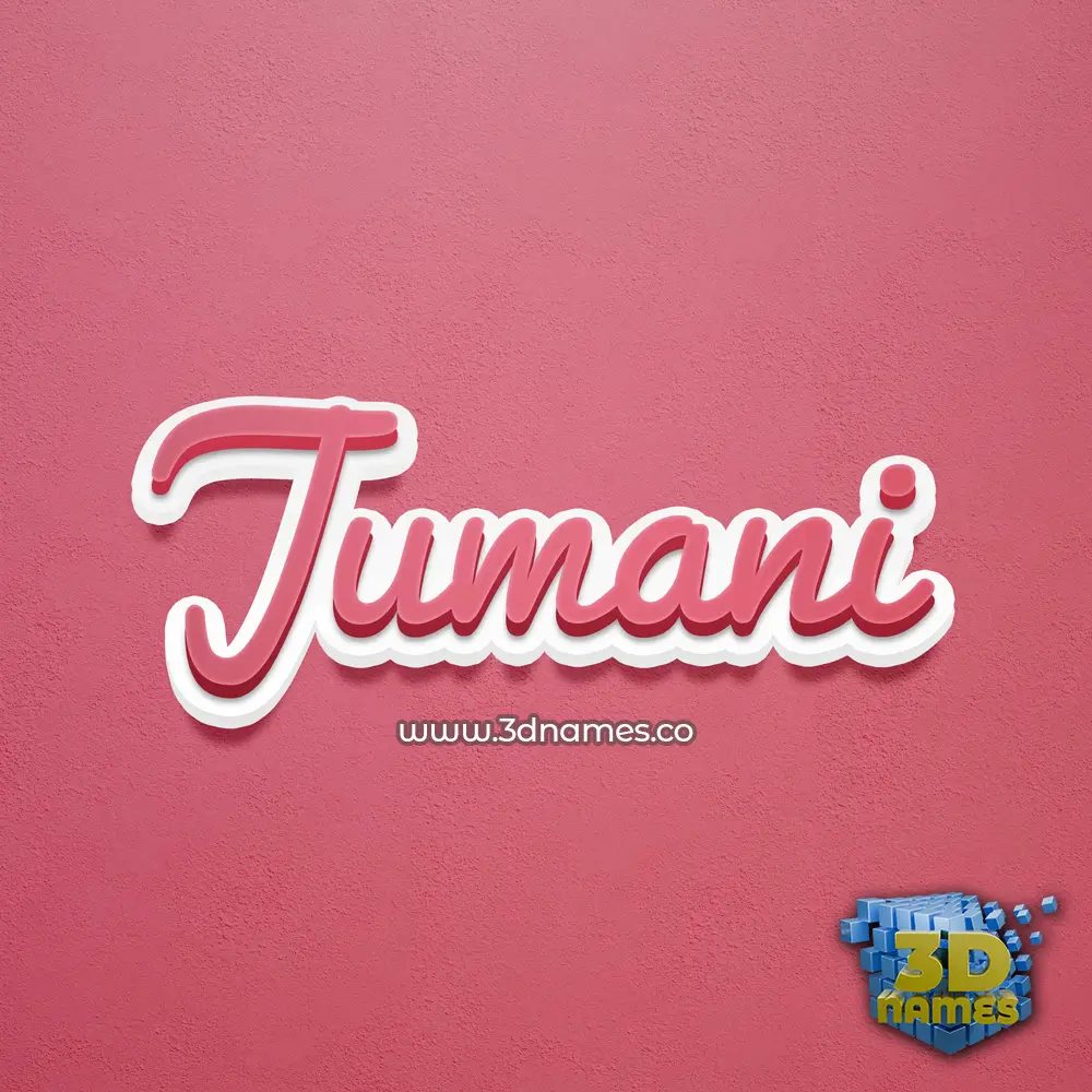 jumani in Red Scribble style - 3D name wallpaper