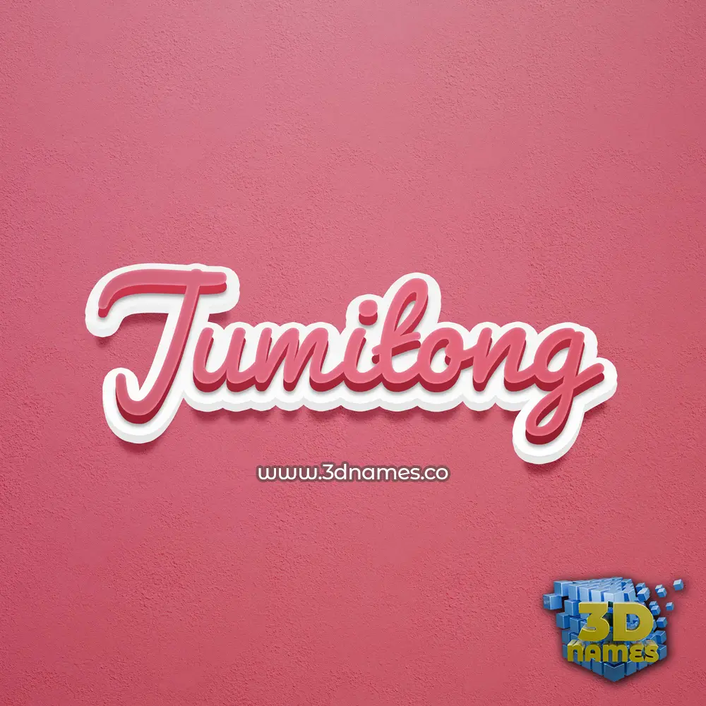jumitong in Red Scribble style - 3D name wallpaper