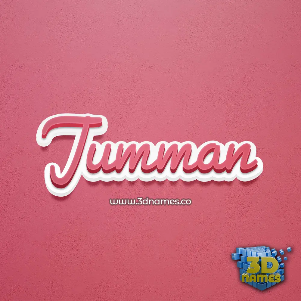 jumman in Red Scribble style - 3D name wallpaper