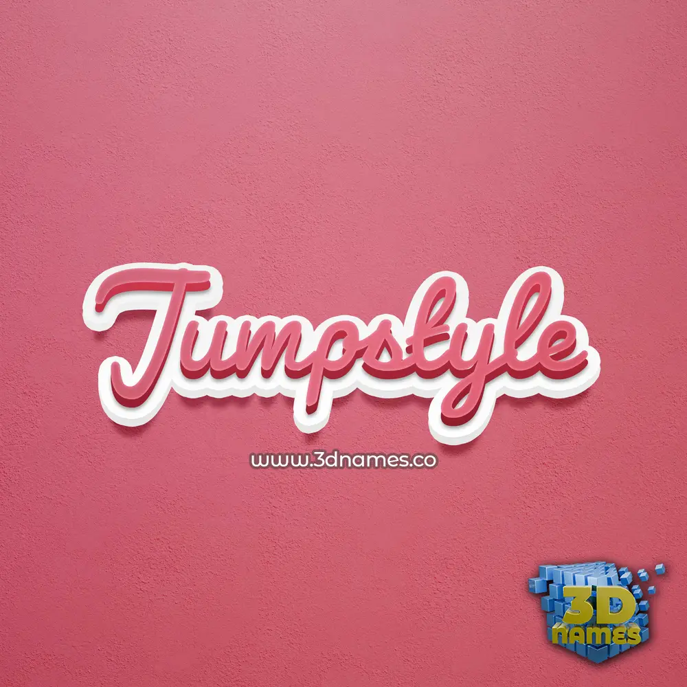 jumpstyle in Red Scribble style - 3D name wallpaper