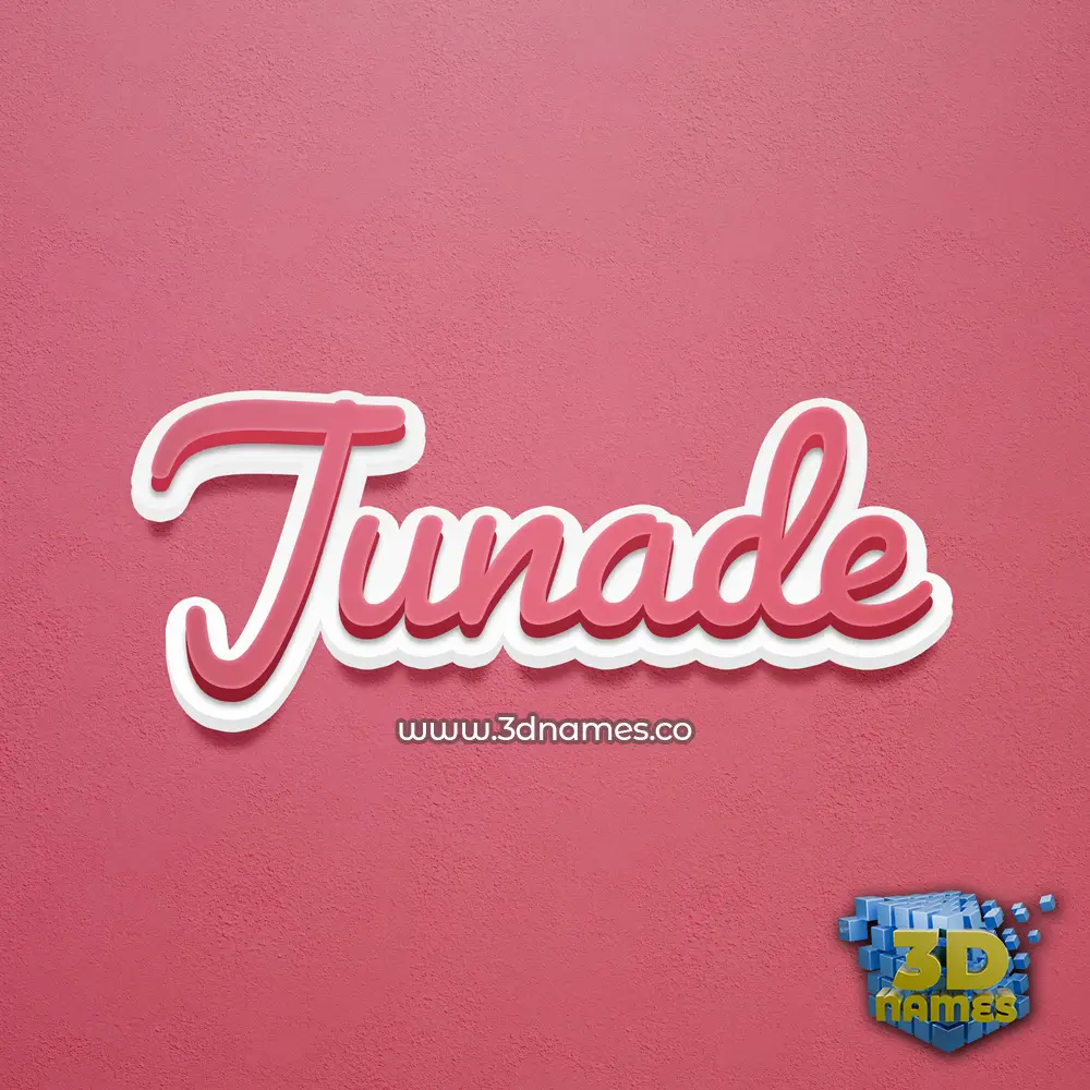 junade in Red Scribble style - 3D name wallpaper