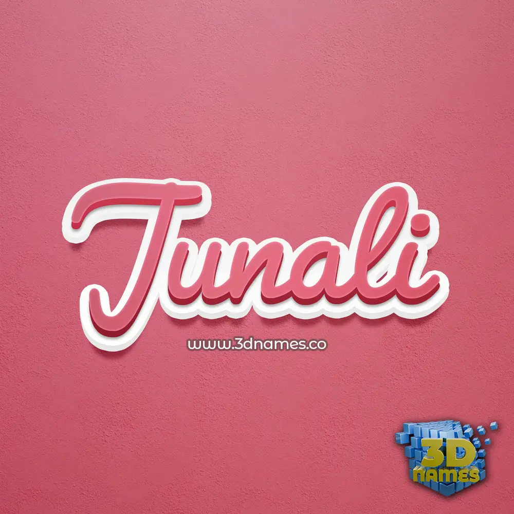 junali in Red Scribble style - 3D name wallpaper