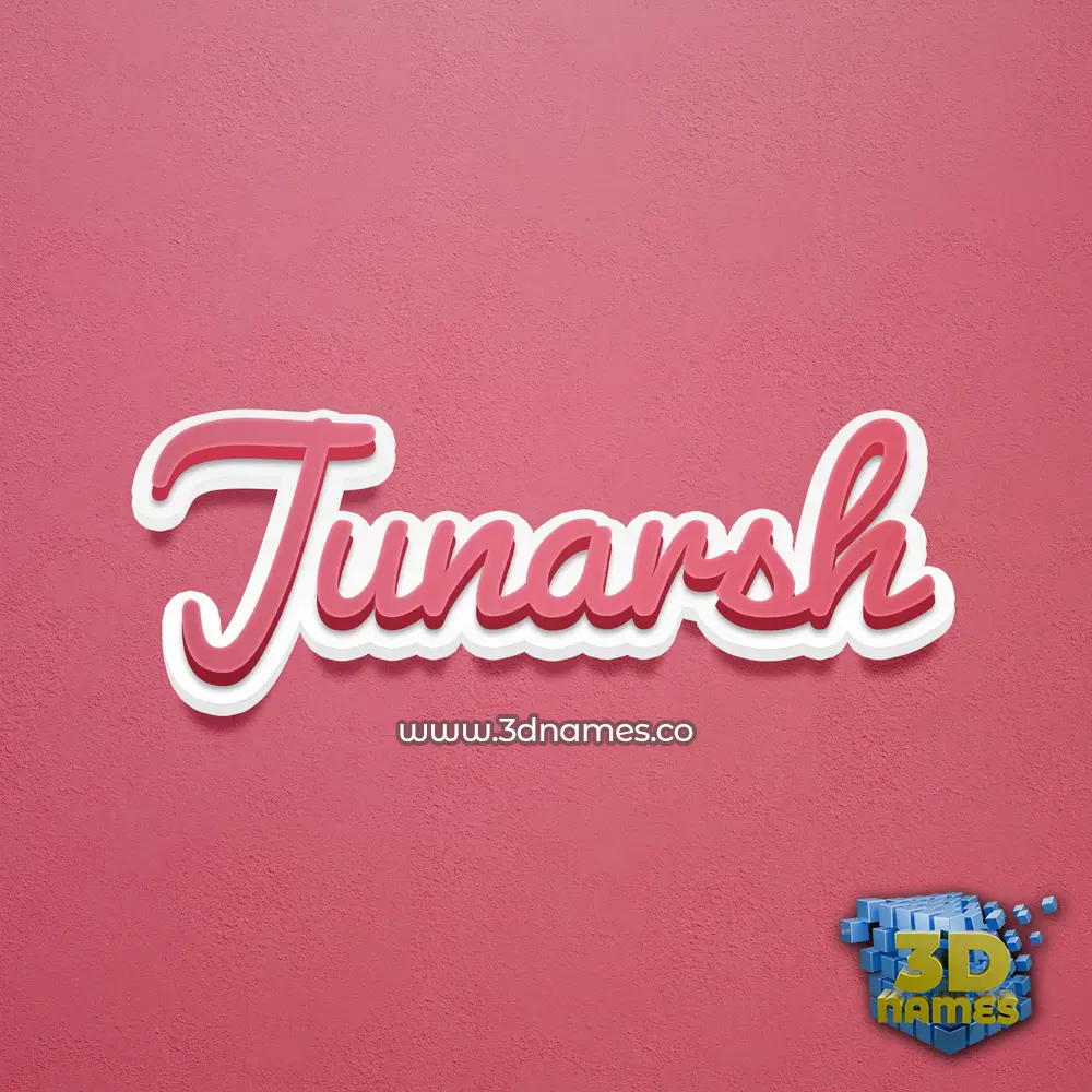 junarsh in Red Scribble style - 3D name wallpaper