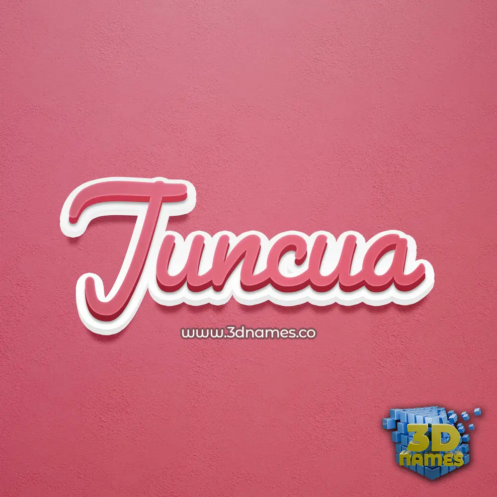 juncua in Red Scribble style - 3D name wallpaper