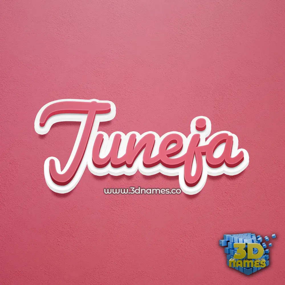 juneja in Red Scribble style - 3D name wallpaper
