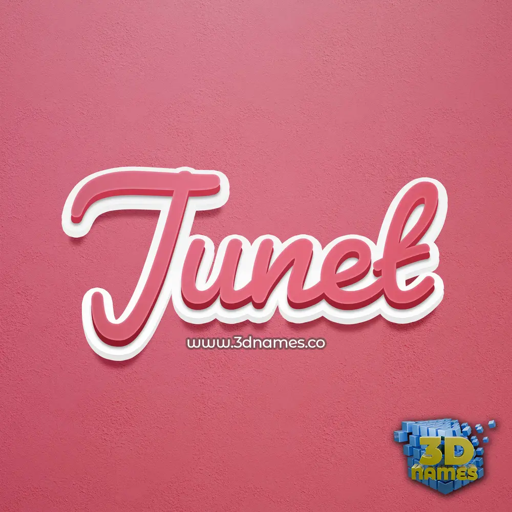 junet in Red Scribble style - 3D name wallpaper