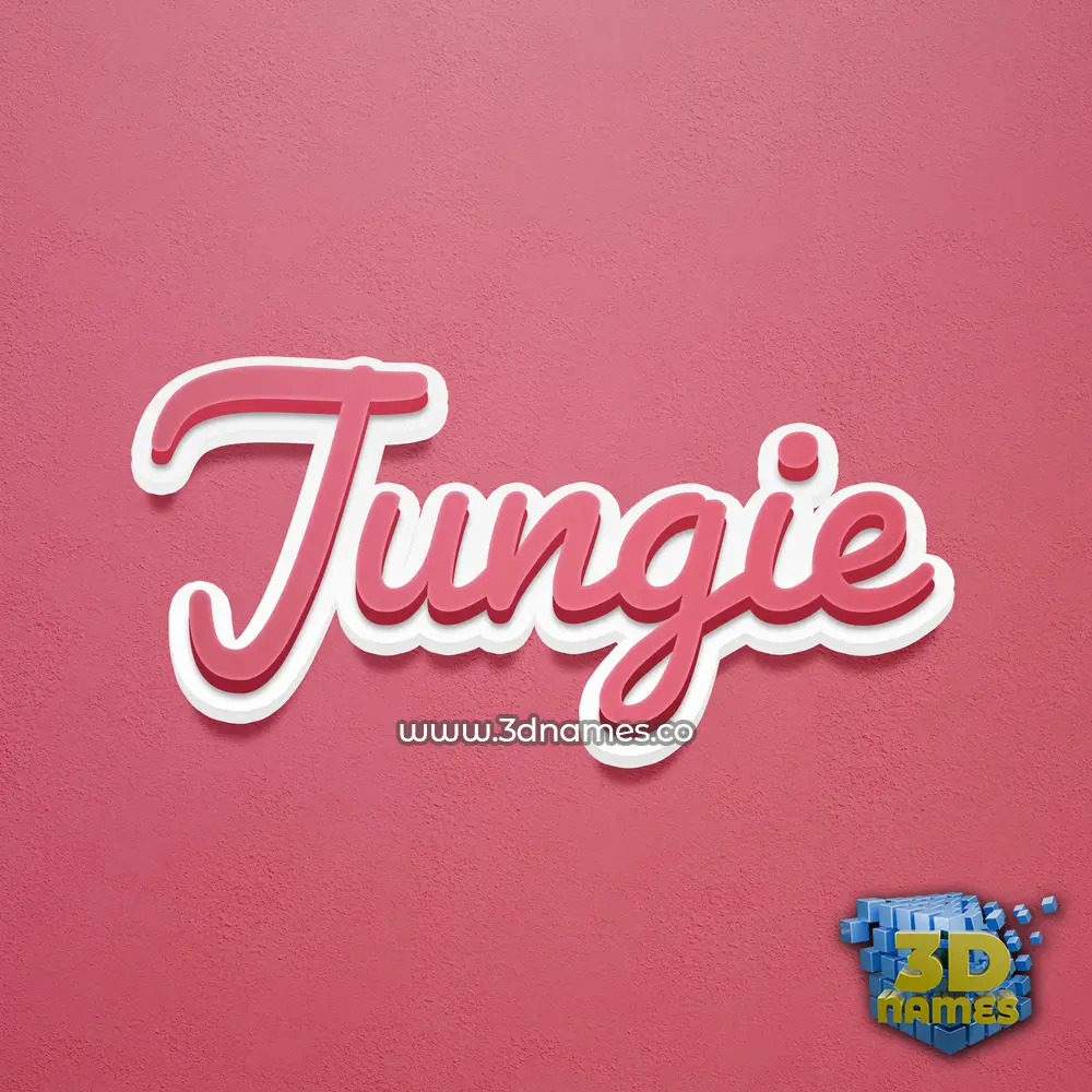 jungie in Red Scribble style - 3D name wallpaper