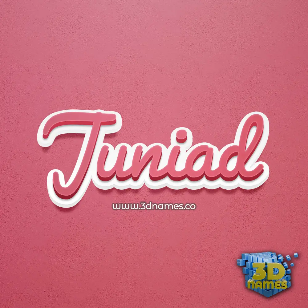 juniad in Red Scribble style - 3D name wallpaper