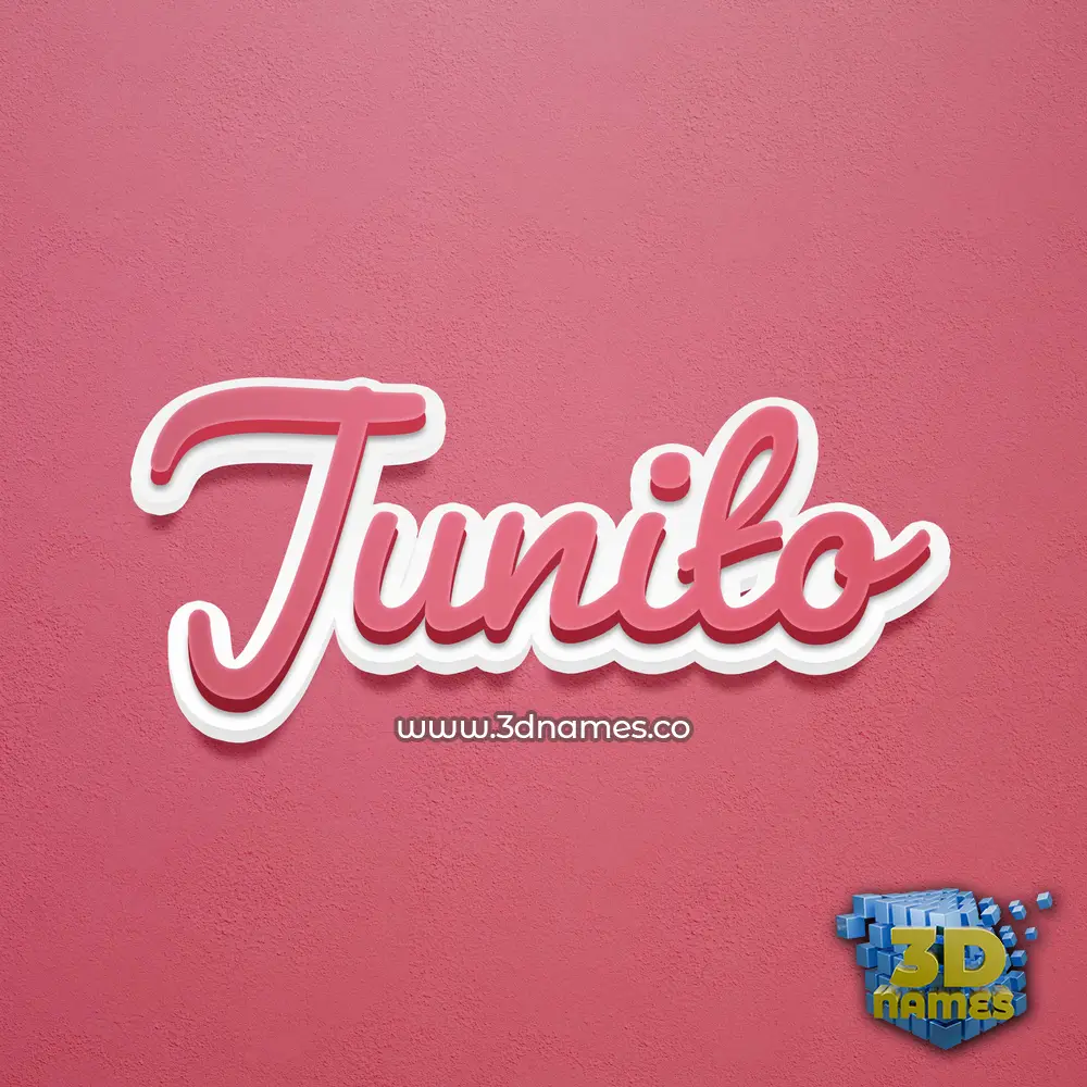 junito in Red Scribble style - 3D name wallpaper