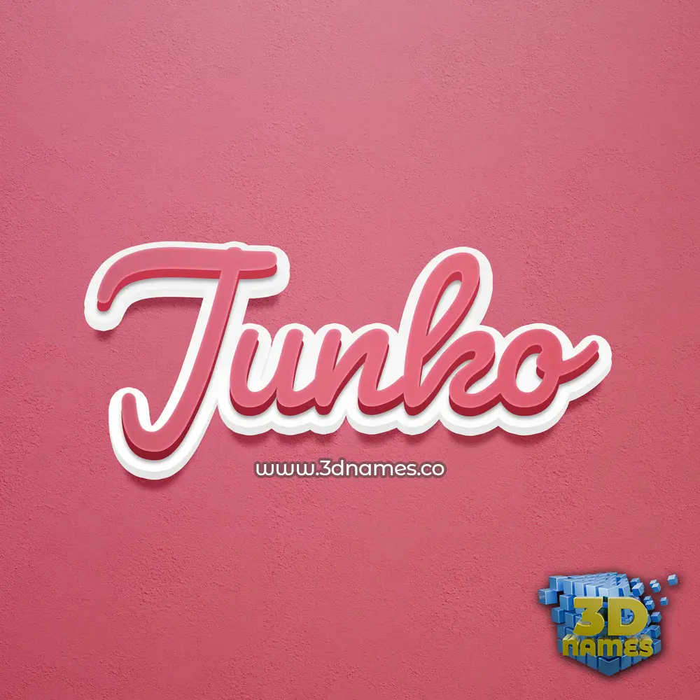 junko in Red Scribble style - 3D name wallpaper
