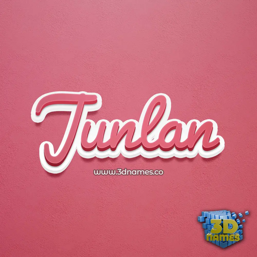 junlan in Red Scribble style - 3D name wallpaper