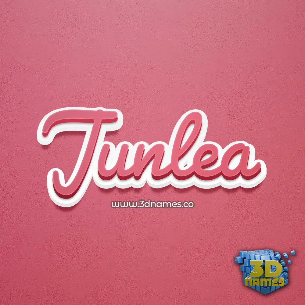 junlea in Red Scribble style - 3D name wallpaper