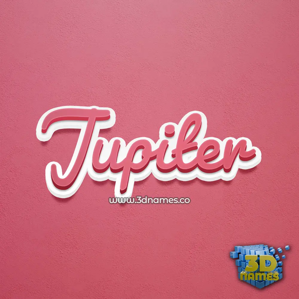 jupiter in Red Scribble style - 3D name wallpaper