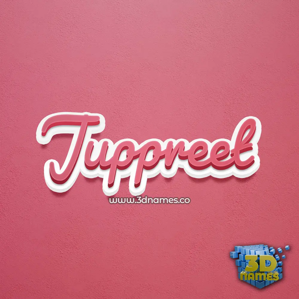 juppreet in Red Scribble style - 3D name wallpaper
