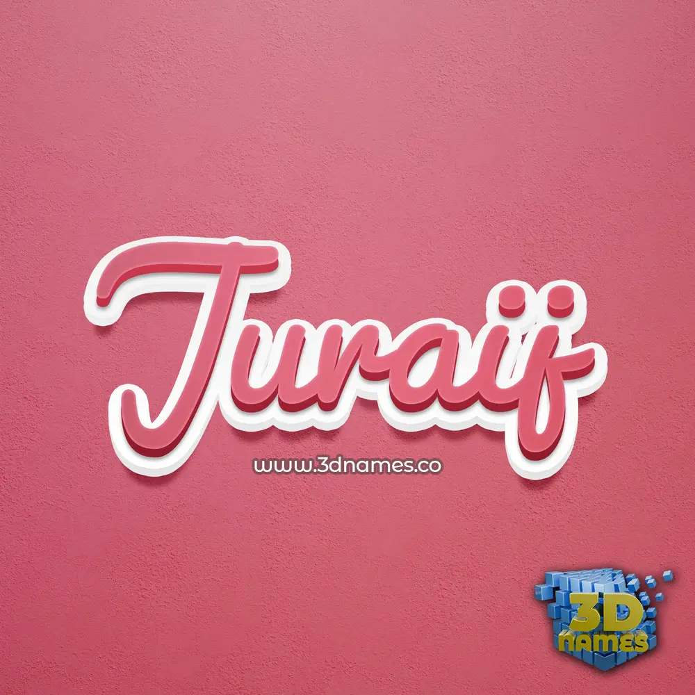 juraij in Red Scribble style - 3D name wallpaper