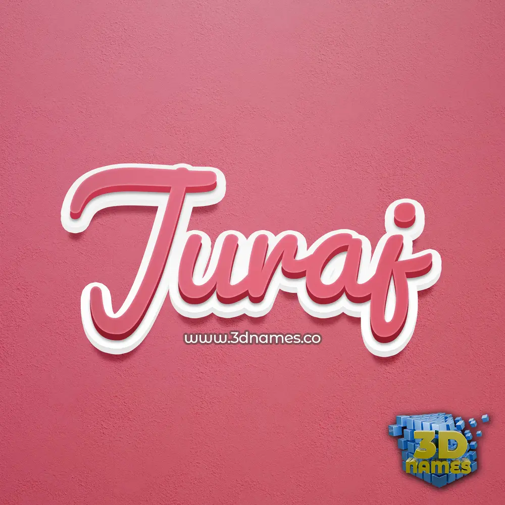 juraj in Red Scribble style - 3D name wallpaper