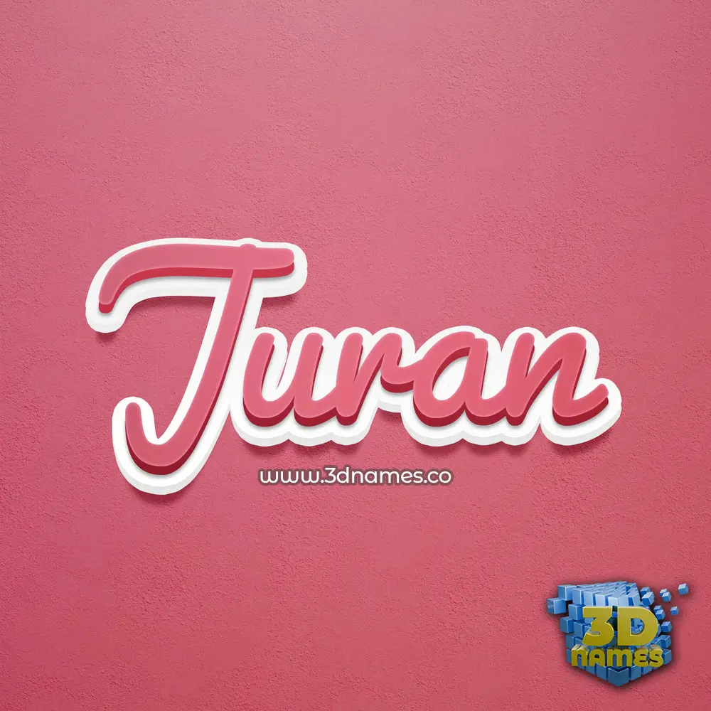 juran in Red Scribble style - 3D name wallpaper