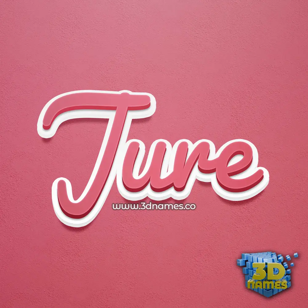 jure in Red Scribble style - 3D name wallpaper