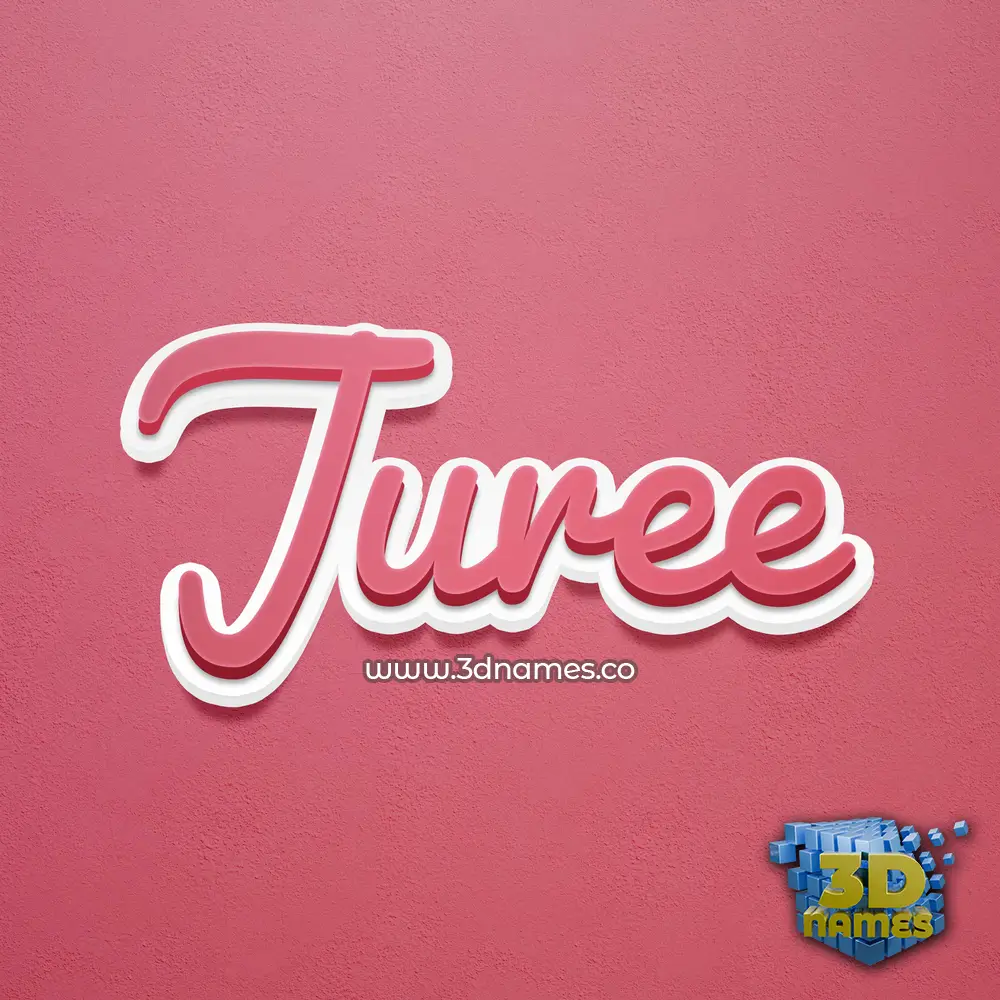 juree in Red Scribble style - 3D name wallpaper