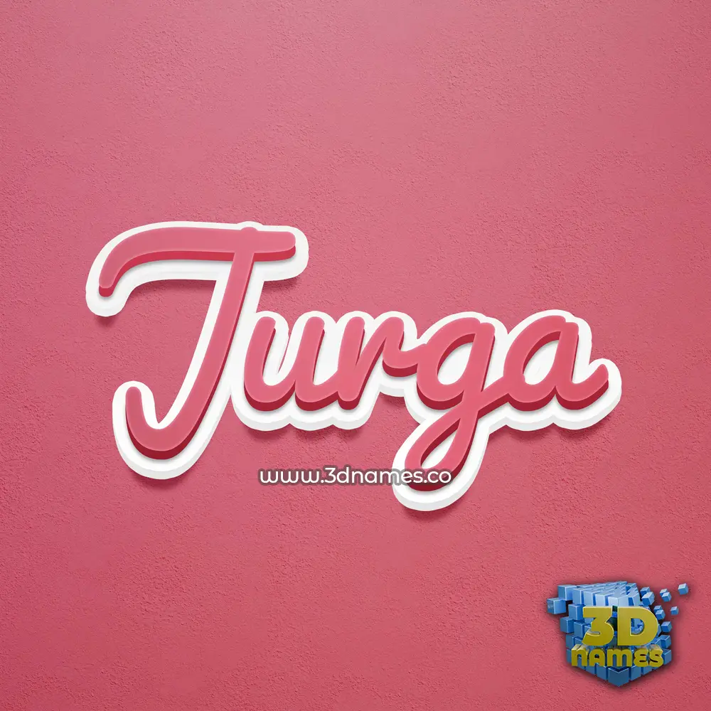jurga in Red Scribble style - 3D name wallpaper