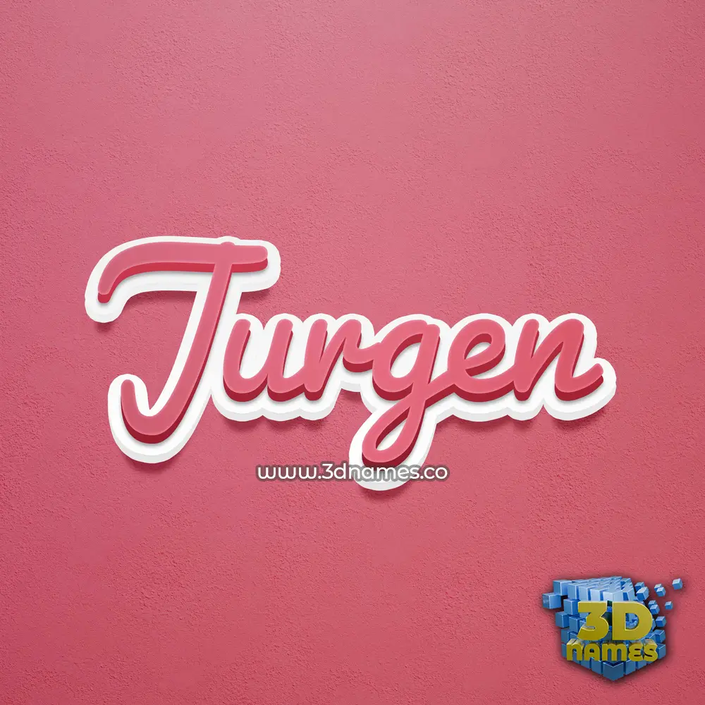 jurgen in Red Scribble style - 3D name wallpaper