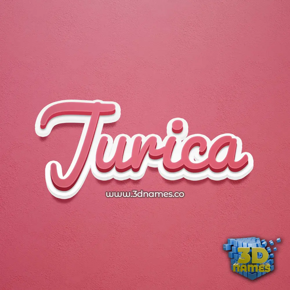 jurica in Red Scribble style - 3D name wallpaper