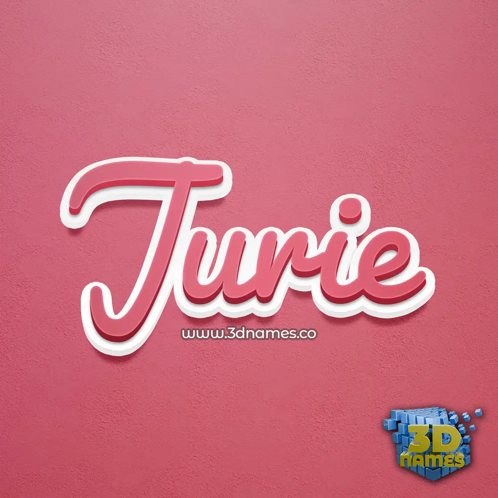 jurie in Red Scribble style - 3D name wallpaper