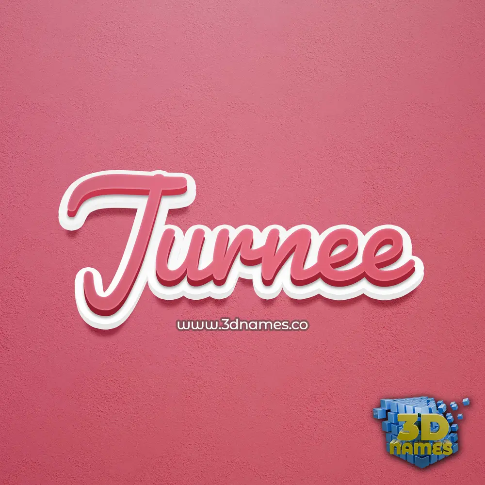 jurnee in Red Scribble style - 3D name wallpaper