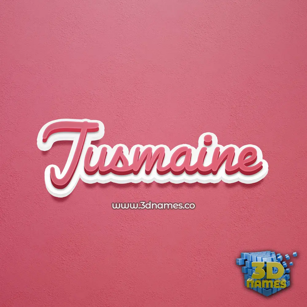 jusmaine in Red Scribble style - 3D name wallpaper