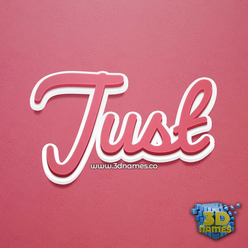 just in Red Scribble style - 3D name wallpaper