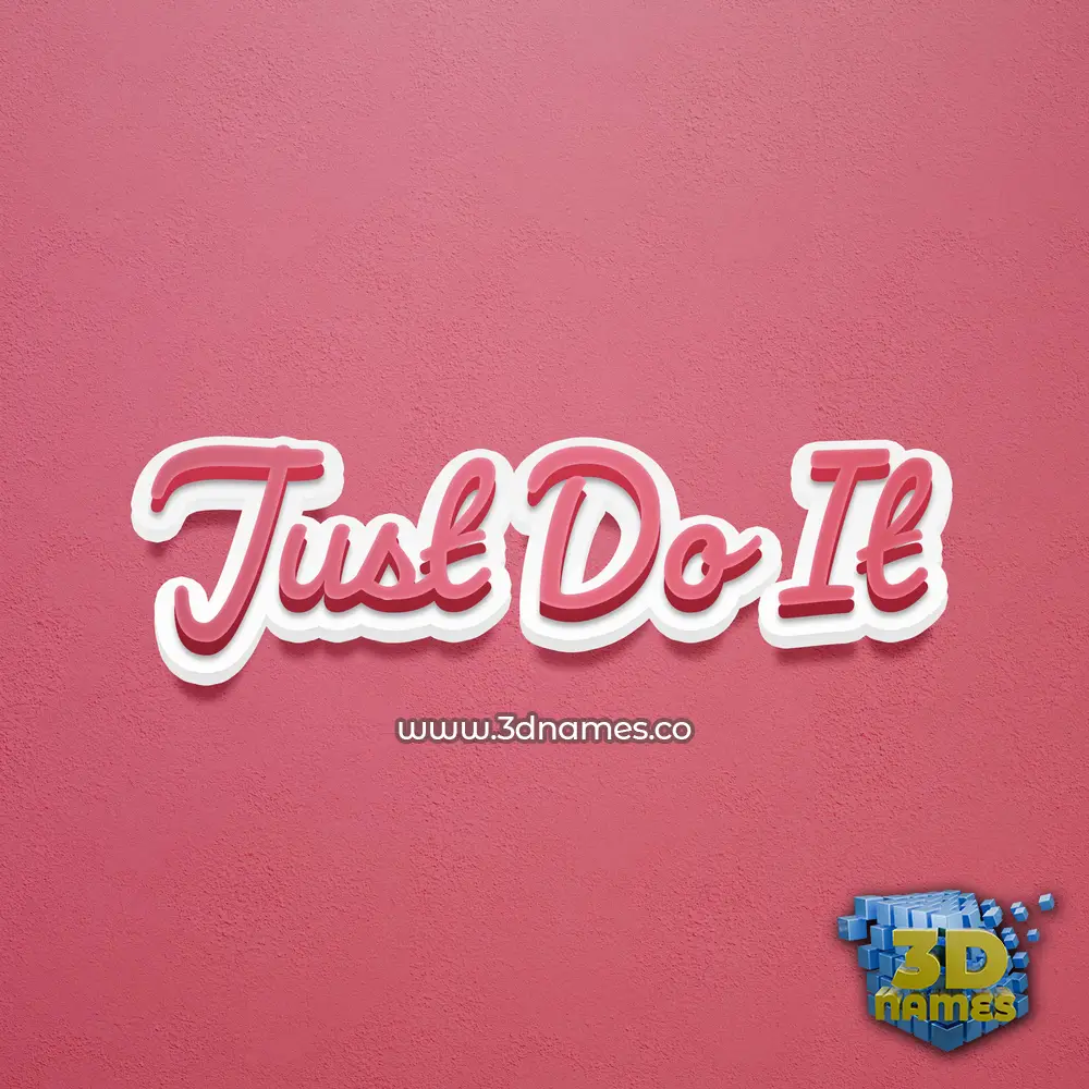 just do it in Red Scribble style - 3D name wallpaper