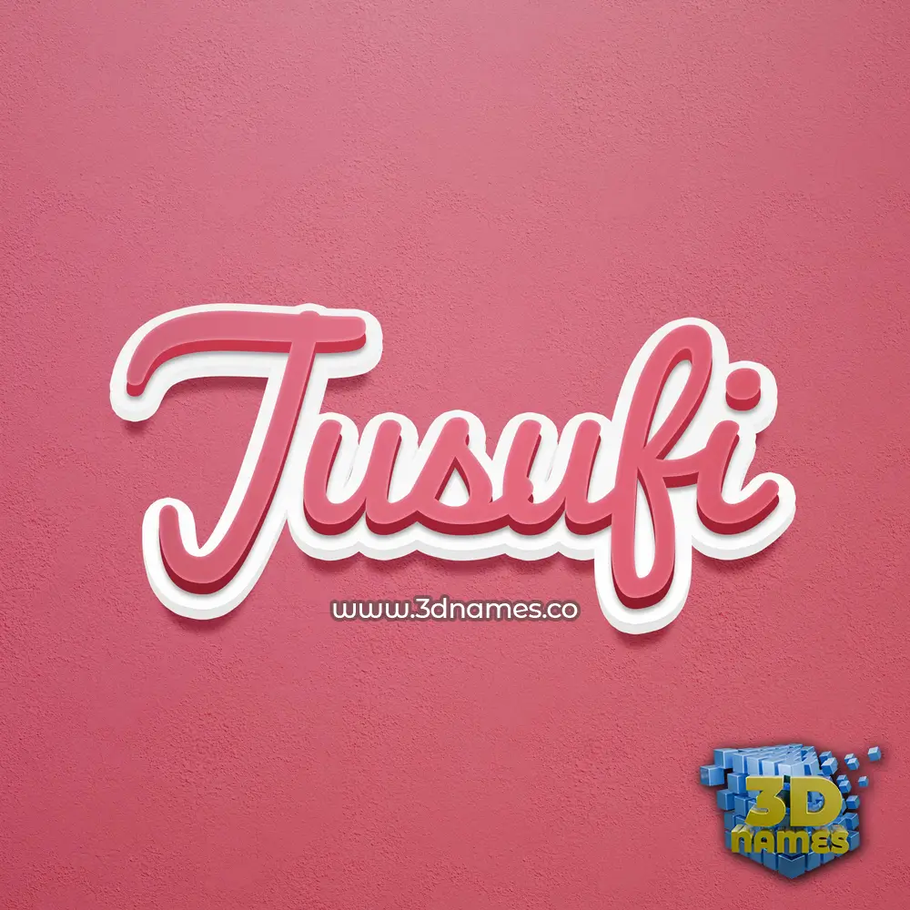 jusufi in Red Scribble style - 3D name wallpaper