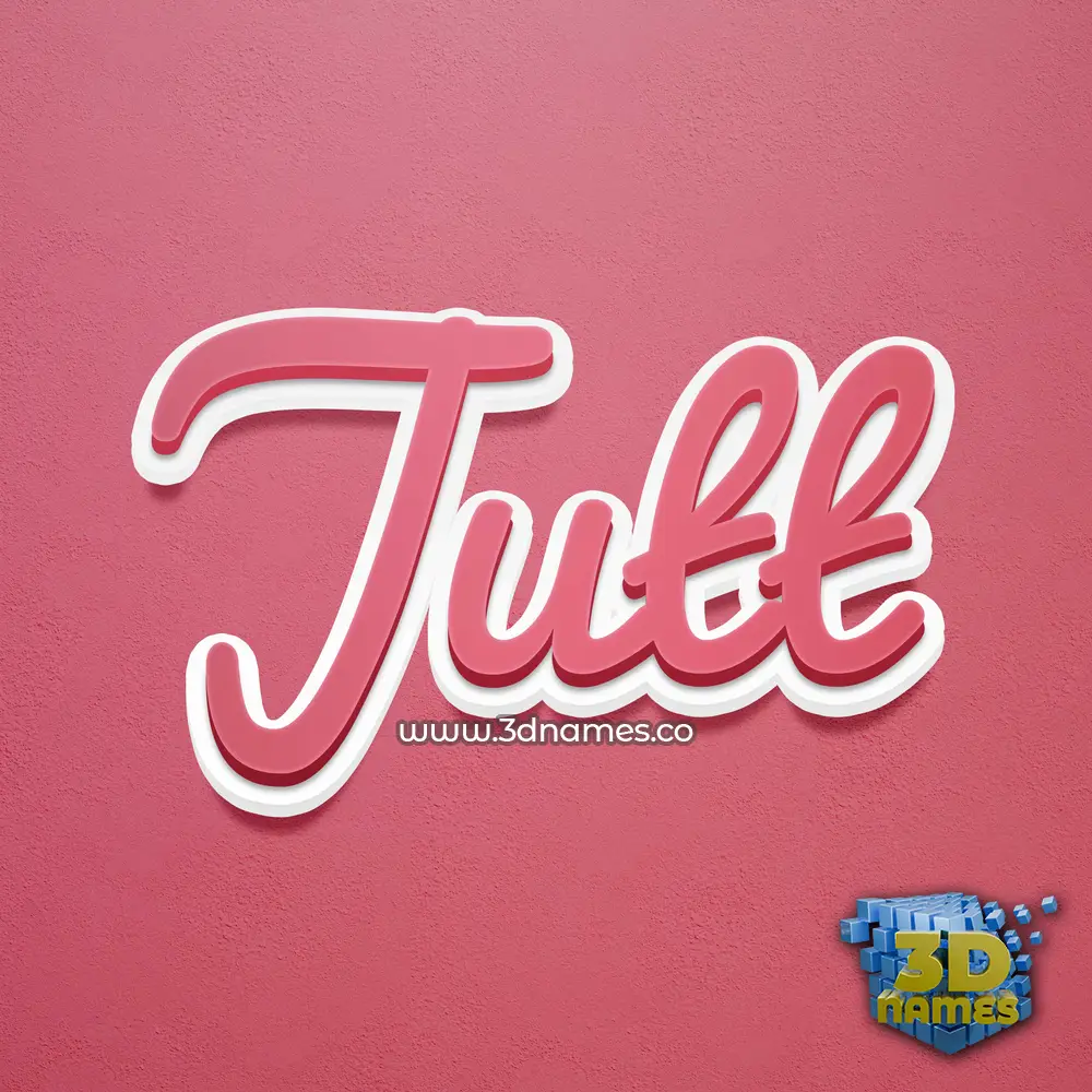 jutt in Red Scribble style - 3D name wallpaper
