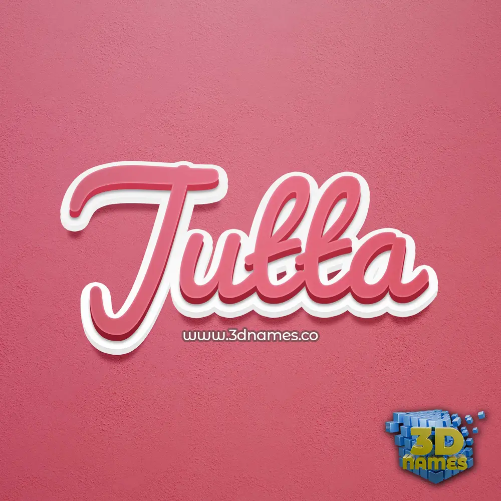 jutta in Red Scribble style - 3D name wallpaper