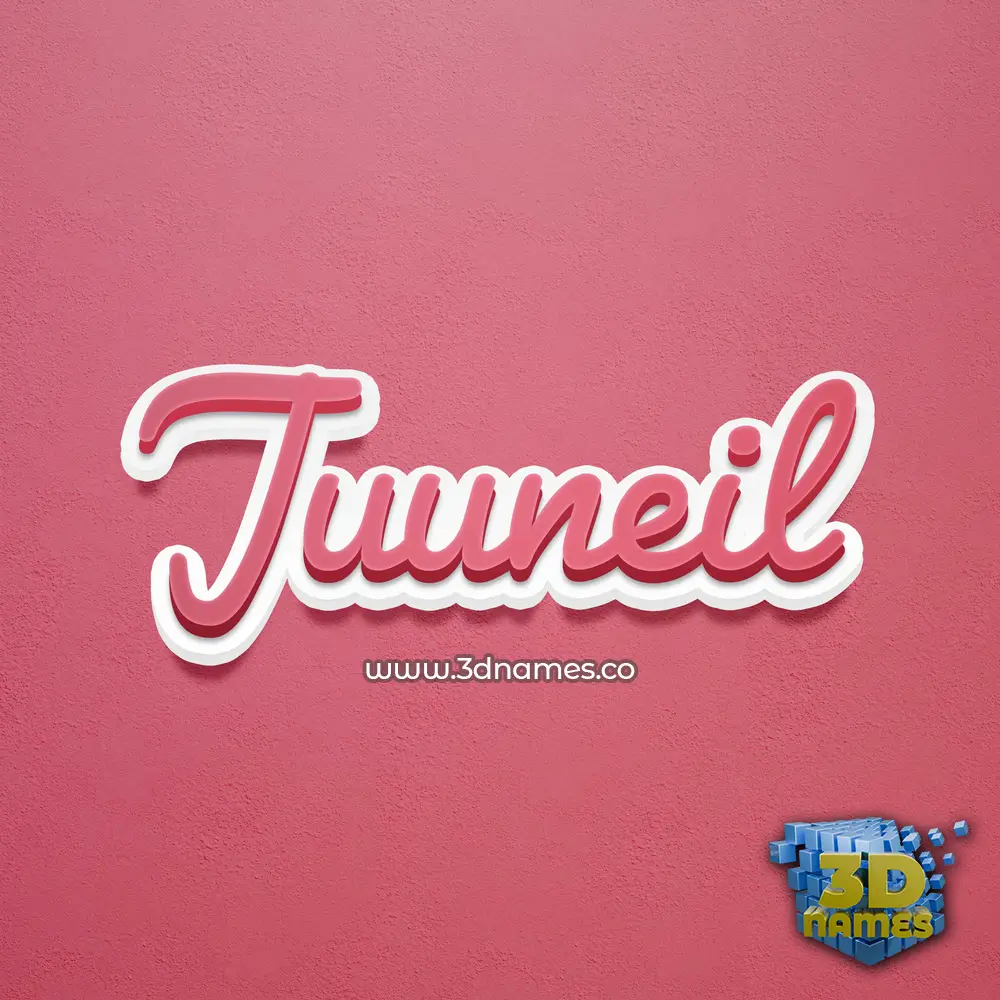 juuneil in Red Scribble style - 3D name wallpaper
