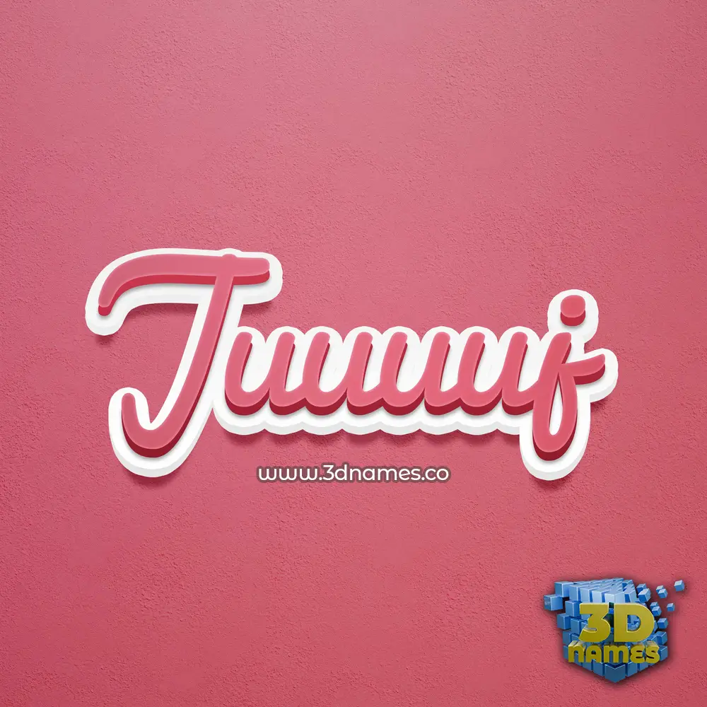 juuuuj in Red Scribble style - 3D name wallpaper