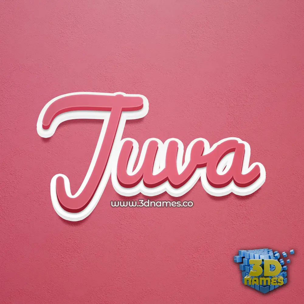 juva in Red Scribble style - 3D name wallpaper