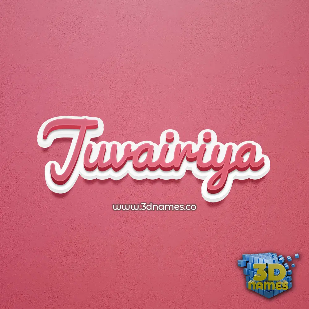 juvairiya in Red Scribble style - 3D name wallpaper