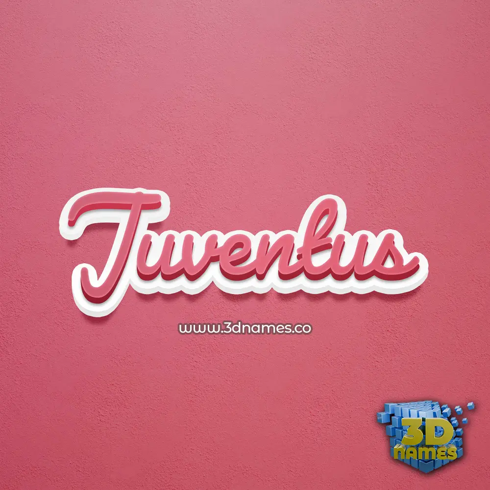 juventus in Red Scribble style - 3D name wallpaper