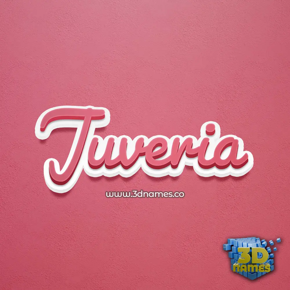 juveria in Red Scribble style - 3D name wallpaper